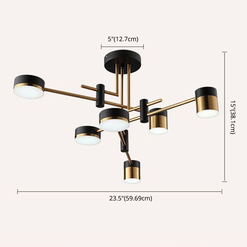 Simplicity LED Appeding Appeding Gold Gold ombreggiate lampadario appeso con tonalità metallica
