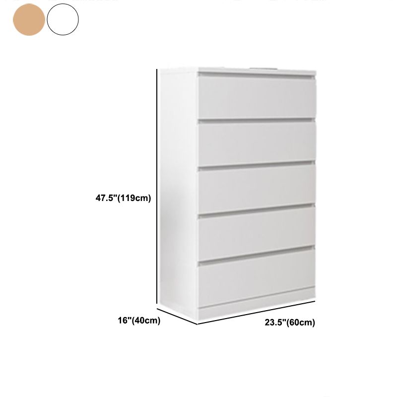 Contemporary Chest Wood Vertical Chest with Drawers for Home/Office