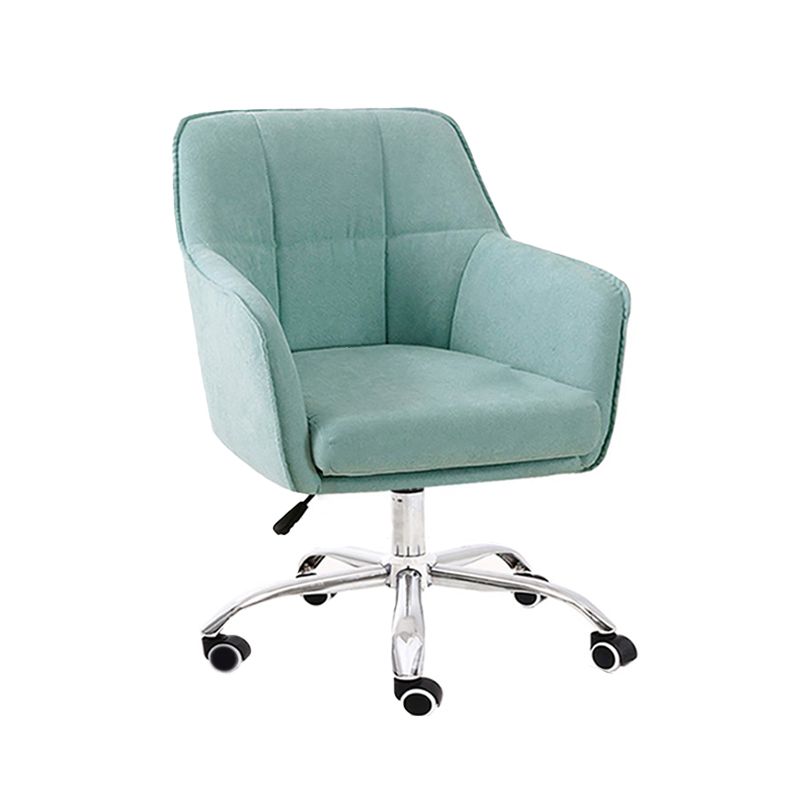 Armless Office Chair Distressing Ergonomic Desk Chair with Wheels