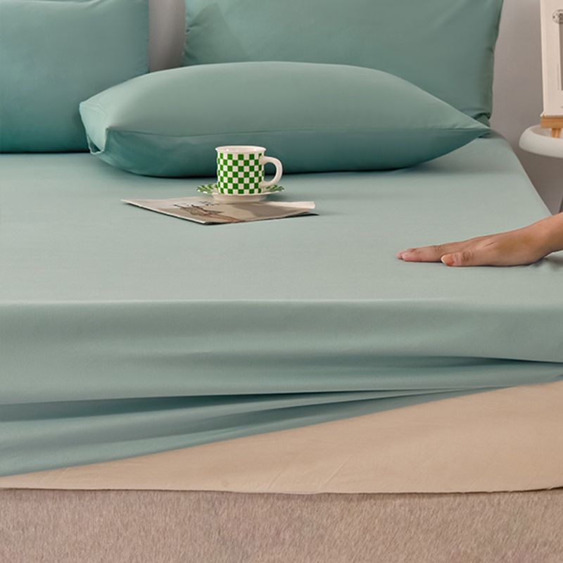 Fade Resistant Fitted Sheet Polyester Breathable Soft Plain Non-Pilling