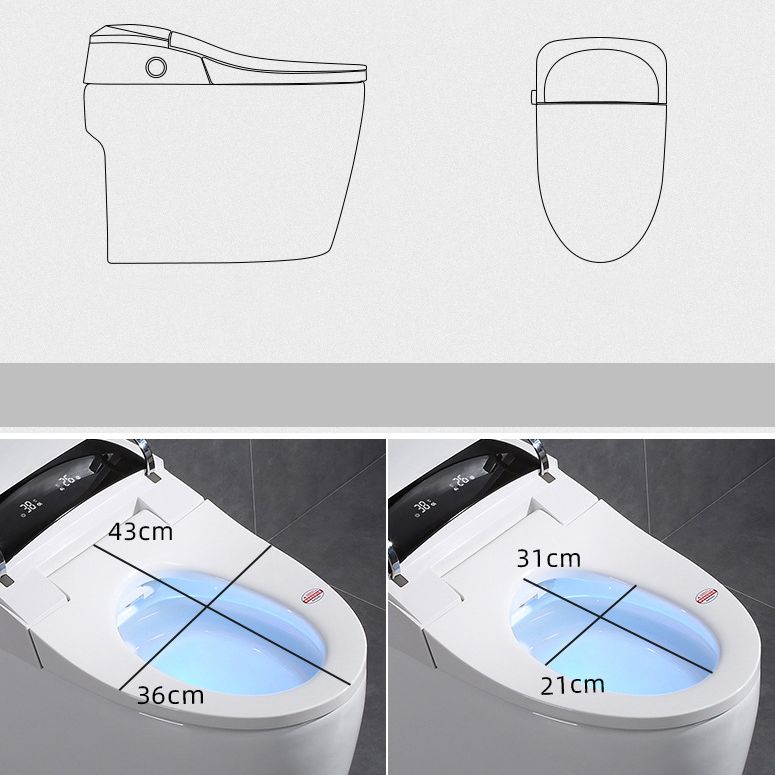 Modern One Piece Toilet Floor Mounted Toilet Bowl with Seat for Washroom