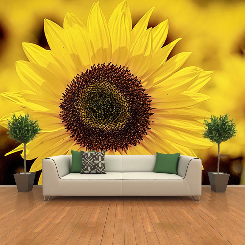 Environmental Wall Mural Wallpaper Sunflowers Living Room Wall Mural