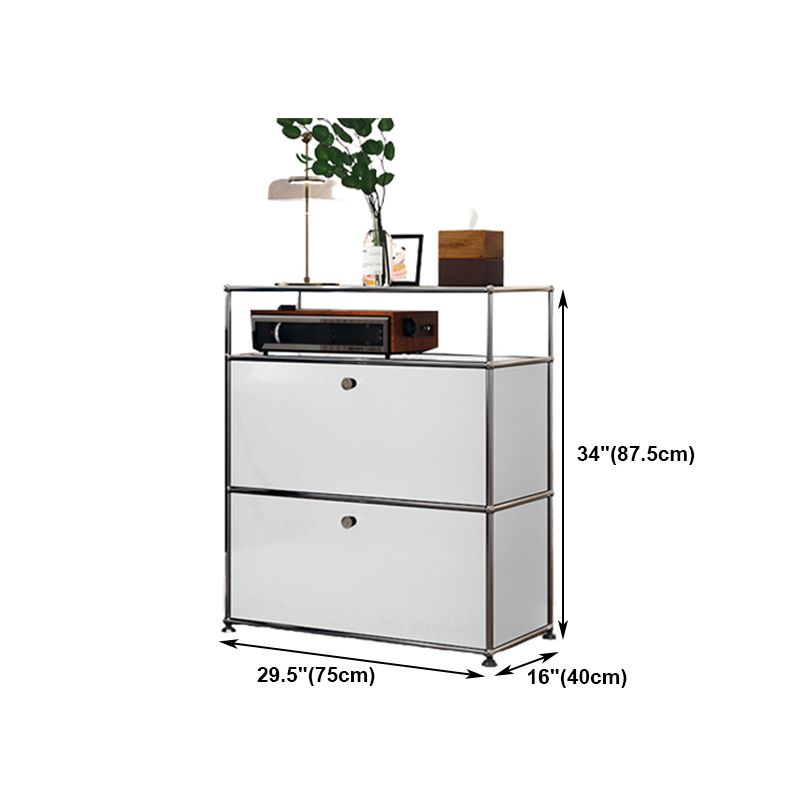 Stainless Steel Sideboard Contemporary White Dining Sideboard for Living Room