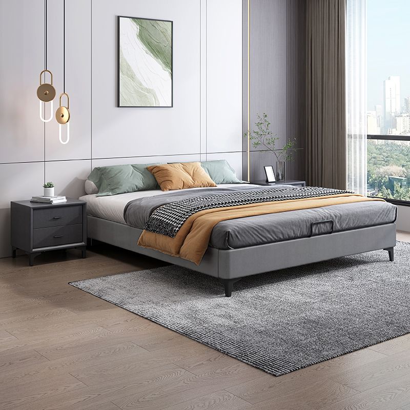 Contemporary 11.02 " Tall Wooden Frame Platform Bed for Bedroom