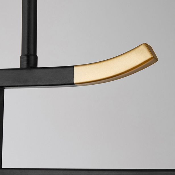 Rectangle Fabric Shade Pendant Hanging Lamp Chinese Style 1 Light Bedroom Hanging Ceiling Light