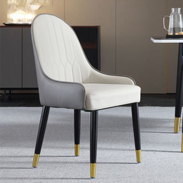 Glam Parsons Chairs Upholstered Dining Chairs with Wood Legs