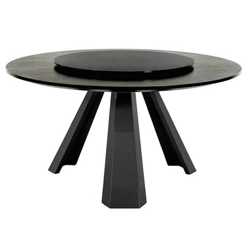 Solid Wood Dining Table Contemporary Dining Site Table with Tripod Base
