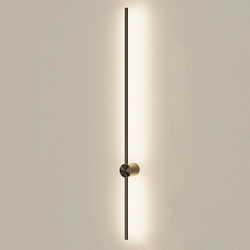 Modern Style Linear Shape Wall Sconce Metal 2 Light Wall Lighting for Bedroom