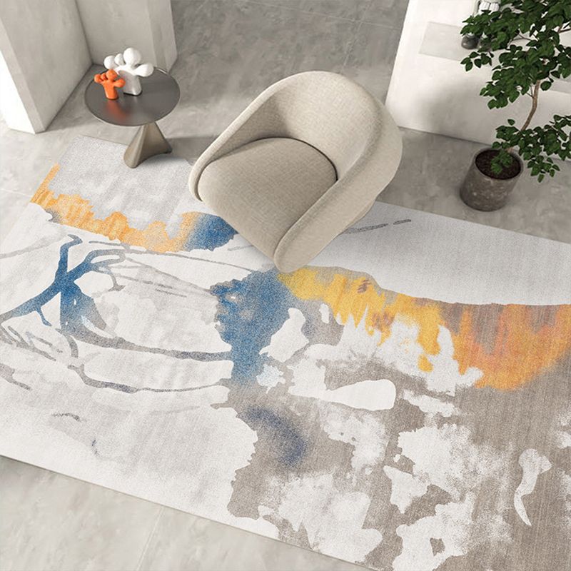 Leisure Area Rug Simplicity Abstract Print Rug Polyester Stain Resistant Carpet for Home Decor