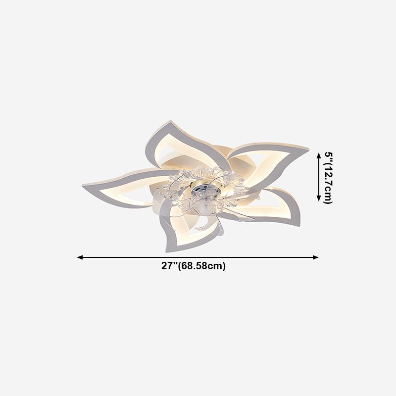 Luce a ventola del soffitto in metallo nordico illuminazione a filo a filo multipla con lama della ventola di plastica