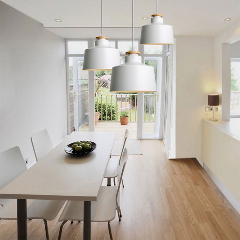 Modern Macaron Shaped Hanging Pendant Lights Metal 1 Light Hanging Ceiling Light