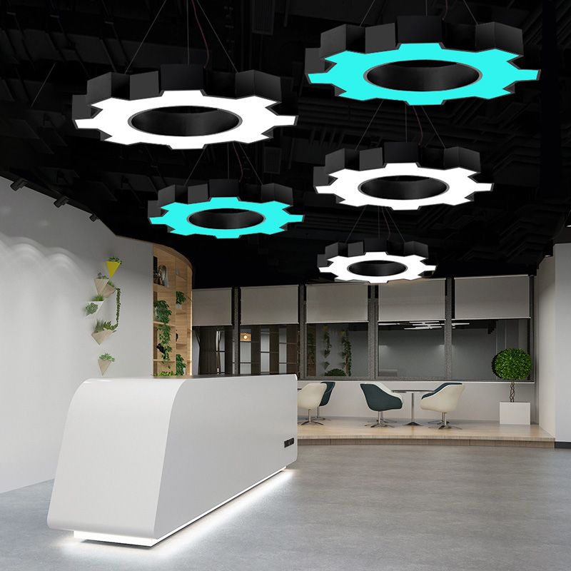 Contemporary Gear Hanging Light Simple Pendant Lighting Fixture for Office