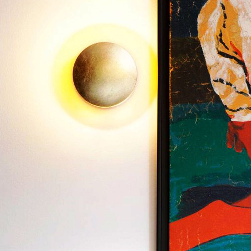 LED Rotatable Wall Light Fixture Modern Style Round Shape Wall Sconce Lamp for Bedroom