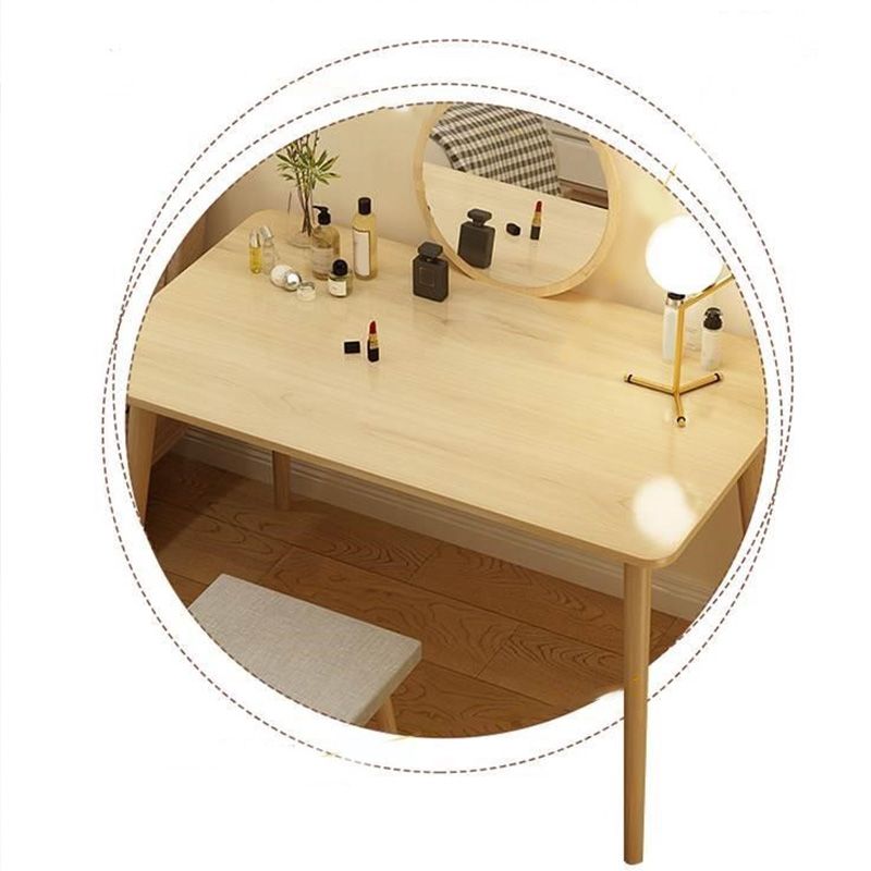 Contemporary Bedroom Makeup Vanity Desk Straight Feet Vanity Dressing Table