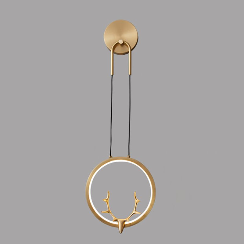 Modern Linear Wall Mount Lighting Minimalist Metallic LED Wall Sconce for Sitting Room