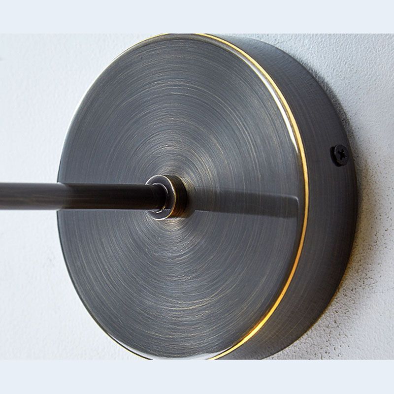 Oval Wall Mount Light Fixture Simplicity Style Metal LED Bedroom Wall Light Sconce