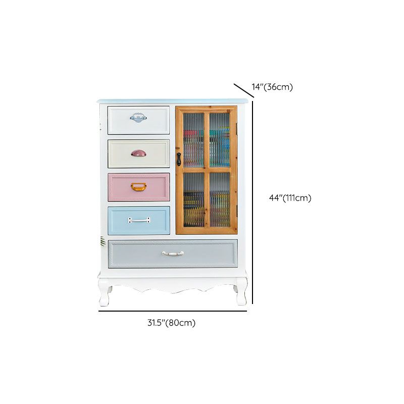 Coastal Style Dresser Manufactured Wood Storage Chest Dresser for Bedroom