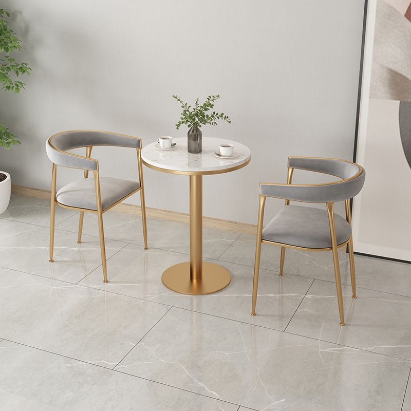 Skandinavischer Flanell-Schönheitssalon-Sessel, offener Esszimmerstuhl mit mattem Finish
