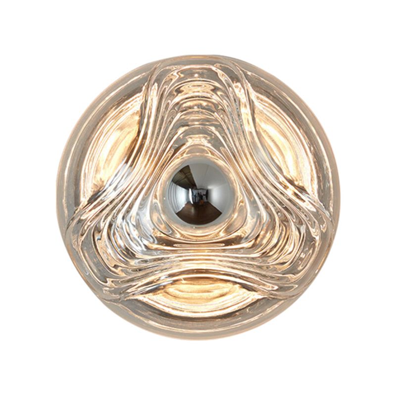 Contemporary Glass Shade Wall Lamp 1-Light Wall Sconce Lighting