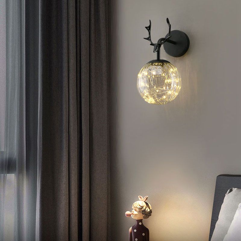 Globe Clear Glass Shade Sconce Light Creative Modern Wall Light Seguit Light Light