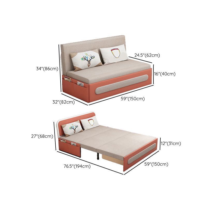 Pillow Included Sofa Futon Armless Cushion Back Convertible Sofa