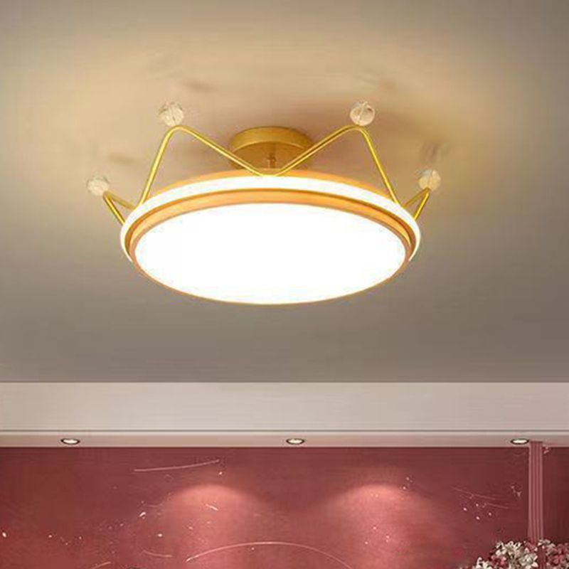 Corona semifulto monte leggero macaron nordico macarfull a soffitto metallico per la camera da letto per bambini
