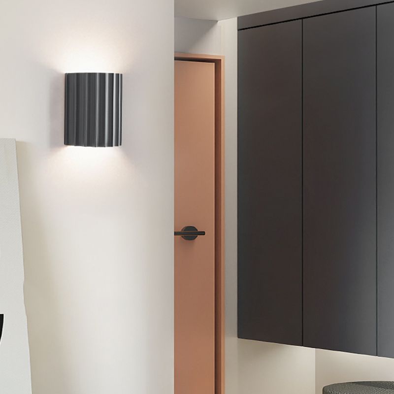 Medio cilindro Maledro de metal mata moderna macarons nórdicos 2 luces luz de pared montado en la pared