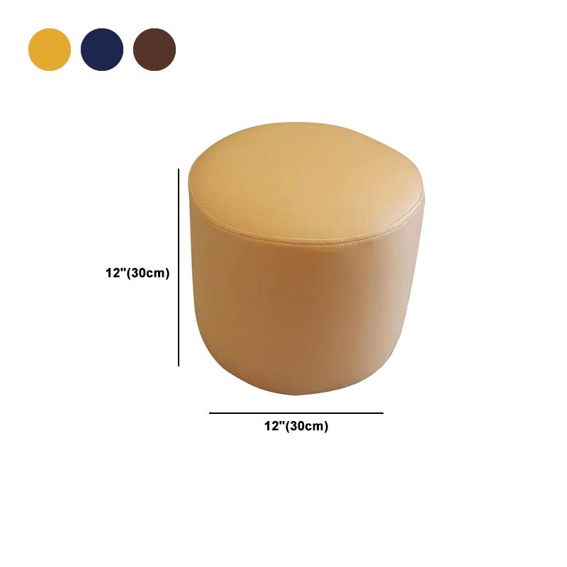 Ottoman Faux Leather Modern Specialty Water Resistant Houndstooth Pattern Ottoman