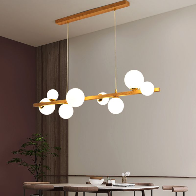 Luces contemporáneas de la isla de la esfera de la isla de la isla en marrón