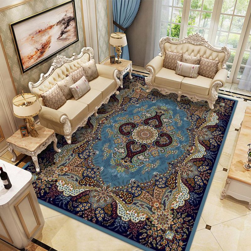 Bohemian Non-slip Carpet Polyester Area Carpet Stain Resistant Rug for Living Room