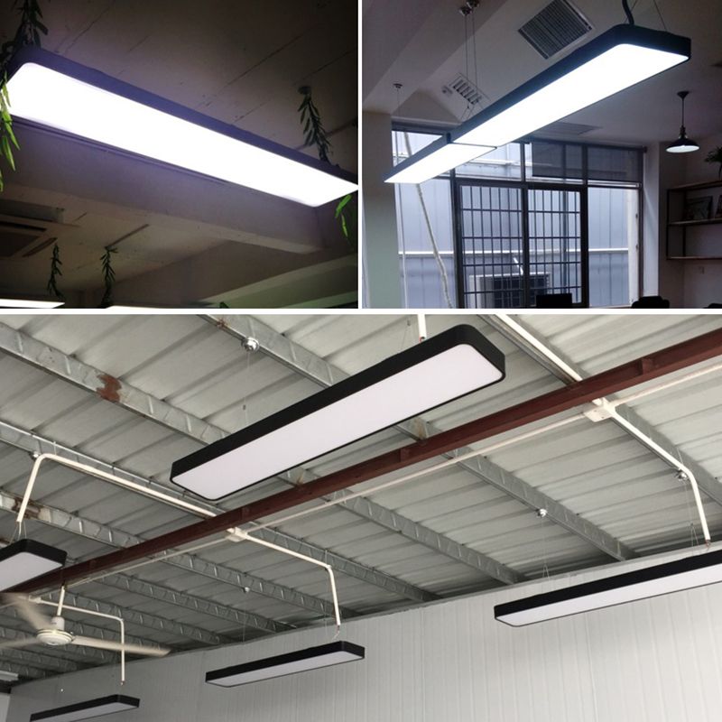 Rechthoekig metaalhangend plafondlicht Minimalistische hanglampverlichting voor kantoor