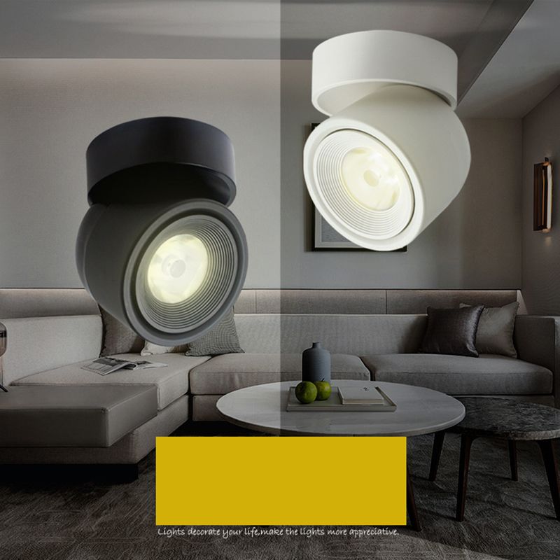 Draaibare mini-downlight Nordic metalen woonkamer LED-inbouwplafondlamp