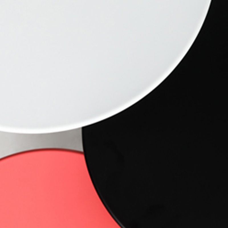 Lacquer Concrete Modernistic Table Round Side End Table for Living Room