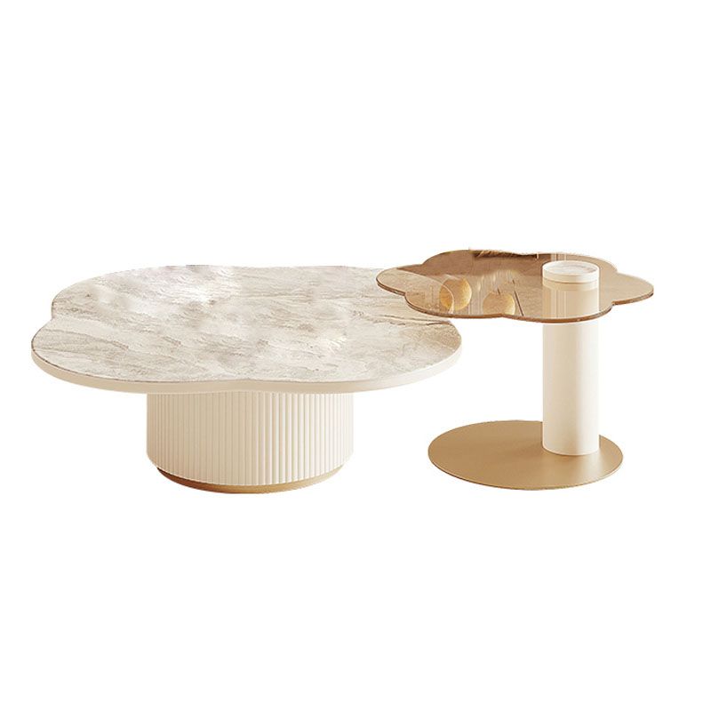 Pedestal Coffee Table Slate Geometric Coffee Coffee or End Table