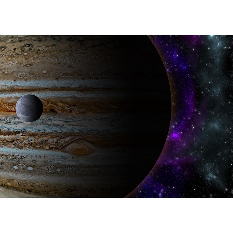 Universe Horizontal Illustration Mural Decorative Eco-friendly for Sleeping Room