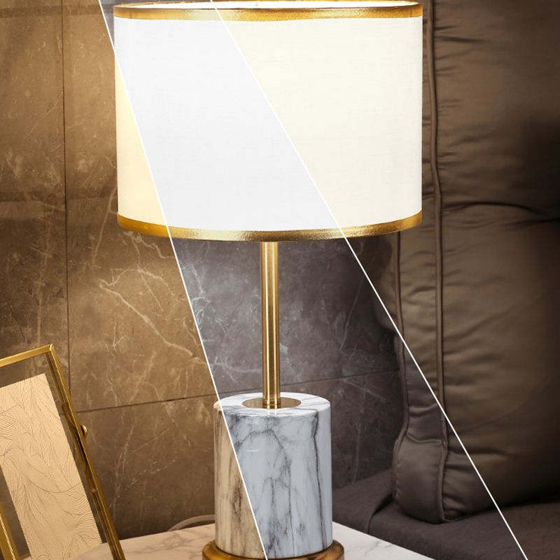 Lampada da tavolo in metallo postmoderno a 1 luce con luce di controllo del sensore touch