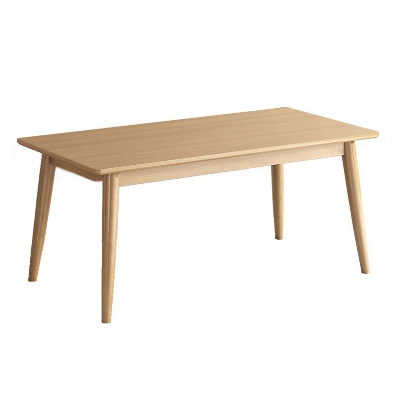 Modern Rectangle Wood Table Standard Height Dining Table with 4 Legs