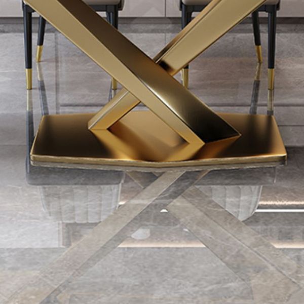 Traditional Luxury Dining Table Sintered Stone Dining Table for Kitchen