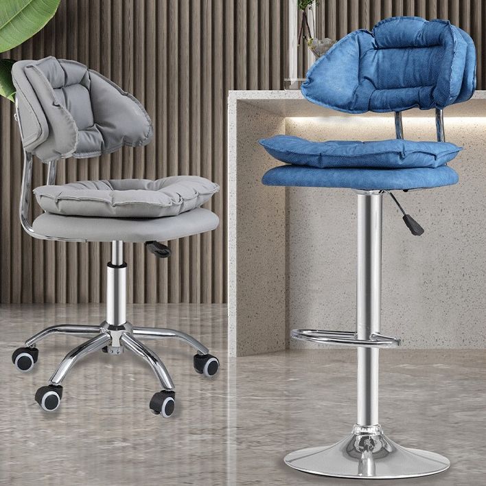 Schwenkbar verstellbarer moderner Barhocker Büro Low Back Leder Counterstuhl