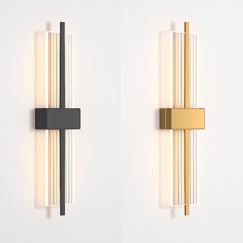 LED indoor decoratie wandbevestiging licht metalen dwarswand sconce in acryl schaduw
