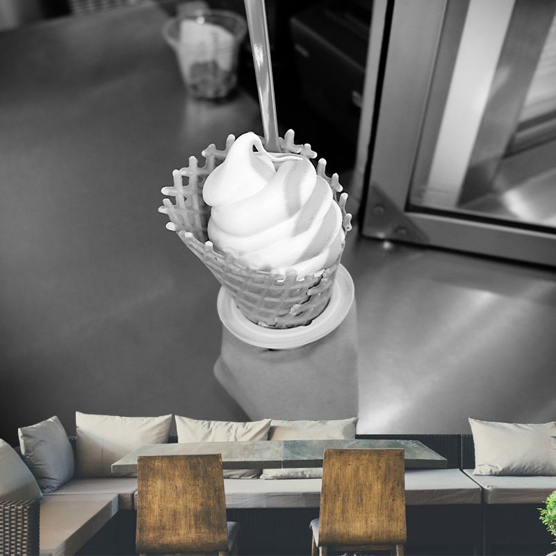 Ice Cream Wall Mural for Cream Shop Decor Contemporary Photography Wall Art