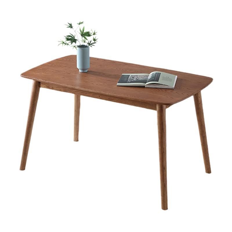 Glam vaste houten rechthoekige vorm eettafel bruine standaard eettafel voor keuken