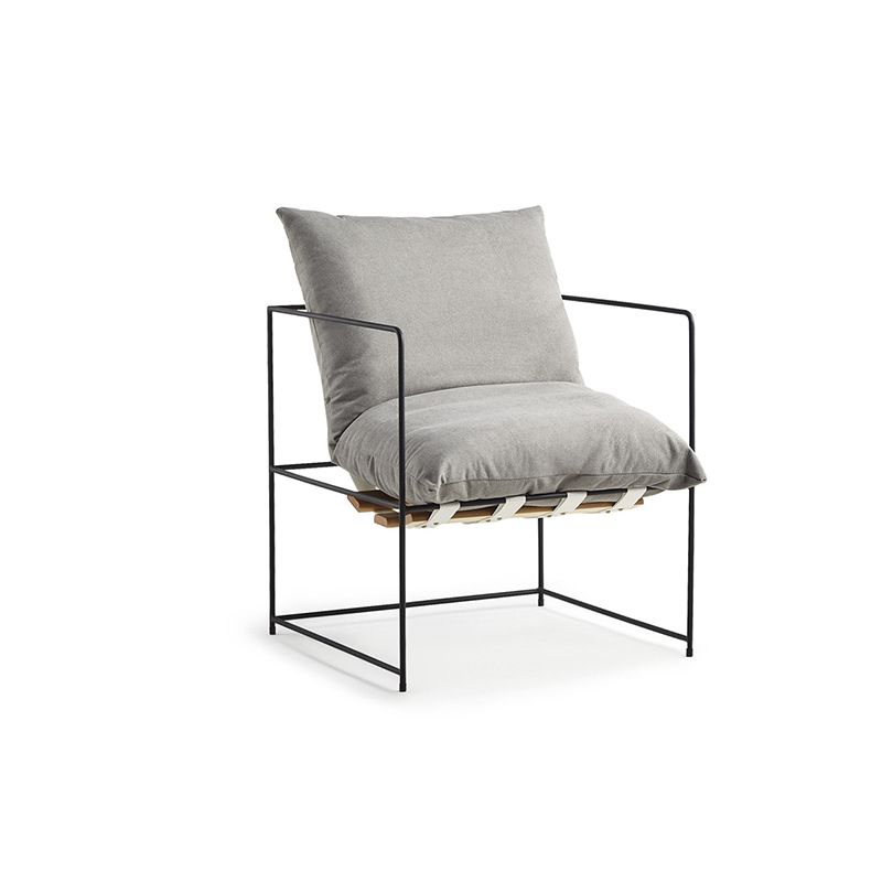 Arm Chair 26.77" L x 26.77" W x 26.77" H Accent Armchair with Pillow Back