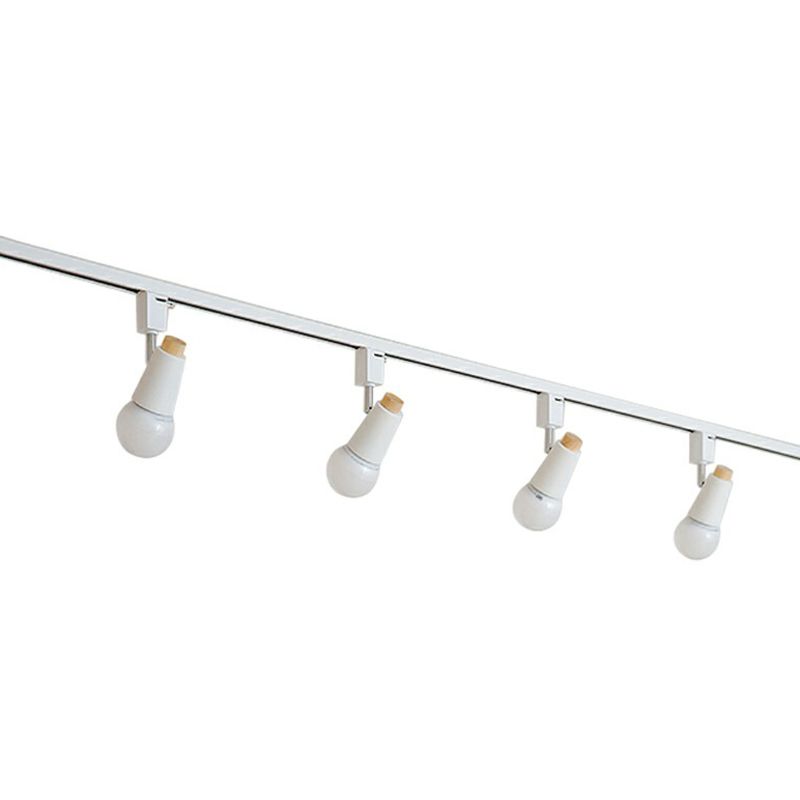 Nordic Conical Semi Flush Mounted Track Light Metal Living Room Ceiling Light Fixture