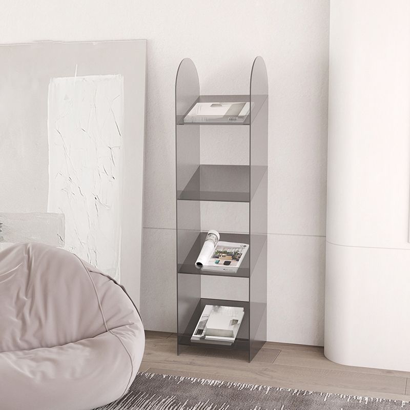 Modern Open Back Standard Bookshelf Acrylic Bookcase with Shelves