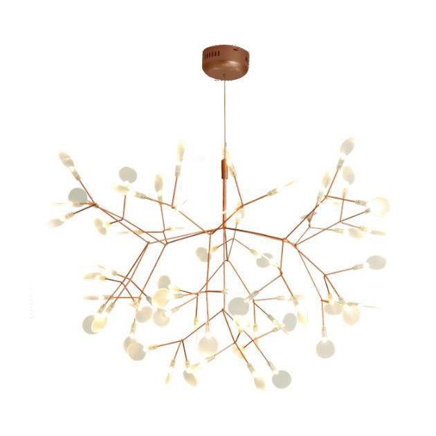 Apparecchiatura a soffitto ramificata nera/rosa in stile contemporaneo 30/45 luci lampadario del lampadario acrilico