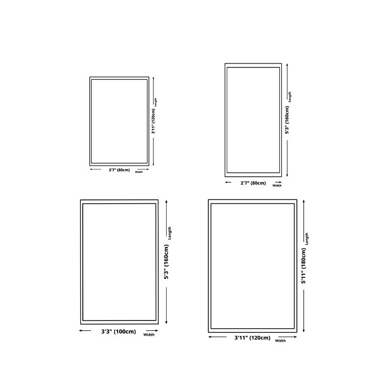 Basic Contrast Panel Carpet Modern Polyester Rug Living Room Rug with Non-Slip Backing