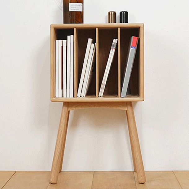 Contemporary Style Standard Bookcase Wooden Vertical Closed Back BookShelf