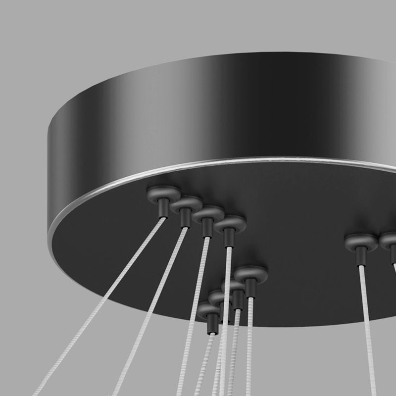 Modern Style Circles Pendant Light Fixtures Metal Multi Lights Suspension Pendant