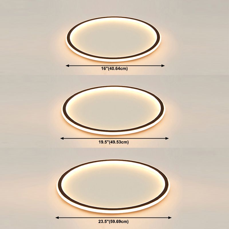 Cirkelvormige metalen plafondlamp, minimalistische stijl LED-inbouwplafondlamp